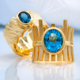 London Blue Topaz Silver Ring (de Melo)