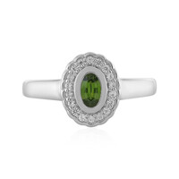 Ceylon Green Zircon Silver Ring