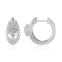 White Topaz Silver Earrings