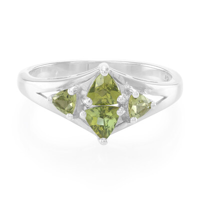 Cuprian Tourmaline Silver Ring