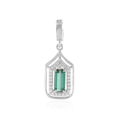 Benedito Green Tourmaline Silver Pendant