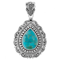 Kingman Blue Mojave Turquoise Silver Pendant (Art of Nature)