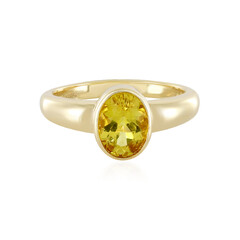 Golden Apatite Silver Ring