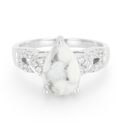 Howlite Silver Ring