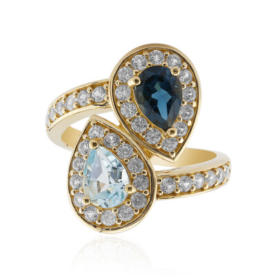 Sky Blue Topaz Silver Ring