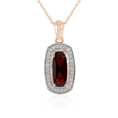 14K AAA Mozambique Garnet Gold Necklace (SUHANA)