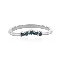 I3 Blue Diamond Silver Ring