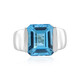 Swiss Blue Topaz Silver Ring