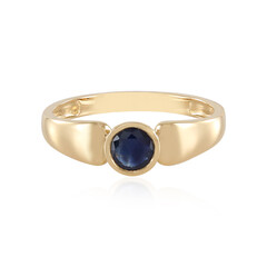 18K Blue Sapphire Gold Ring