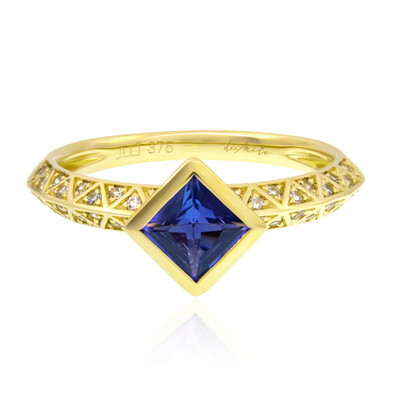 9K AAA Tanzanite Gold Ring (de Melo)