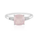 Rose Quartz Silver Ring