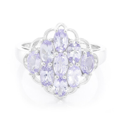 Fancy Tanzanite Silver Ring