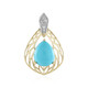 9K Sleeping Beauty Turquoise Gold Pendant (Ornaments by de Melo)