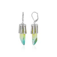 Bi Colour Quartz Silver Earrings