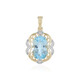 9K Sky Blue Topaz Gold Pendant (SUHANA)