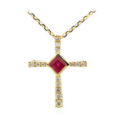 18K AAA Mozambique Ruby Gold Necklace (CIRARI)