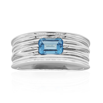 Swiss Blue Topaz Silver Ring (TPC)