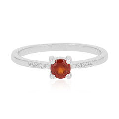 Hessonite Garnet Silver Ring