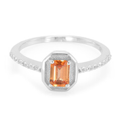 Padparadscha Sapphire Silver Ring