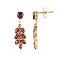 Rhodolite Silver Earrings