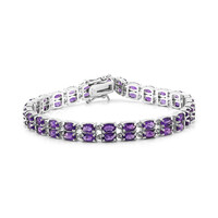 Zambian Amethyst Silver Bracelet