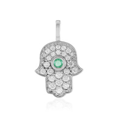 Colombian Emerald Silver Pendant