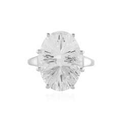 White Quartz Silver Ring