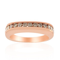 9K SI1 Argyle Rose De France Diamond Gold Ring