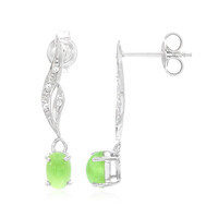 Imperial Chrysoprase Silver Earrings