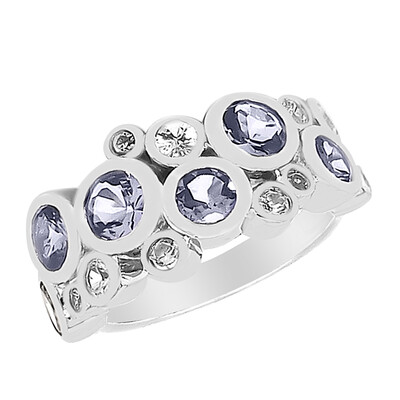 Unheated Tanzanite Silver Ring