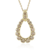 9K I2 Champagne Diamond Gold Necklace (de Melo)