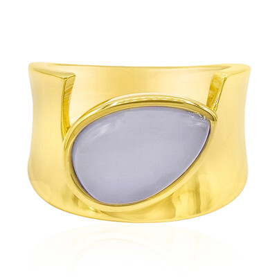 Blue Chalcedony Silver Ring (MONOSONO COLLECTION)