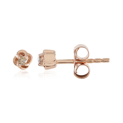 I3 Champagne Diamond Silver Earrings