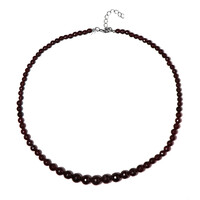 Indian Garnet Silver Necklace