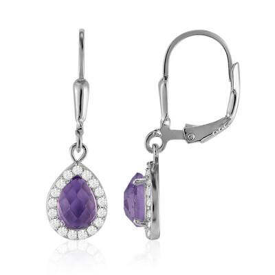 Amethyst Silver Earrings