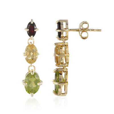 Burmese Peridot Silver Earrings