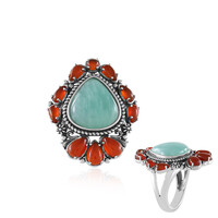 Amazonite Silver Ring (Desert Chic)