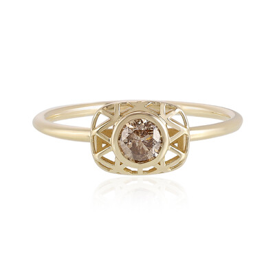 9K I2 Champagne Diamond Gold Ring (Ornaments by de Melo)