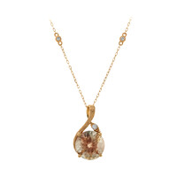 14K Sunstone Gold Necklace (Smithsonian)