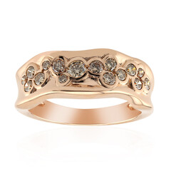 9K SI1 Argyle Rose De France Diamond Gold Ring