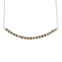 I2 Brown Diamond Silver Necklace