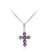 Amethyst Silver Necklace