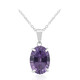 Amethyst Silver Necklace