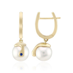 9K White South Sea Pearl Gold Earrings (Michelle Albala)