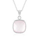 Rose Quartz Silver Necklace