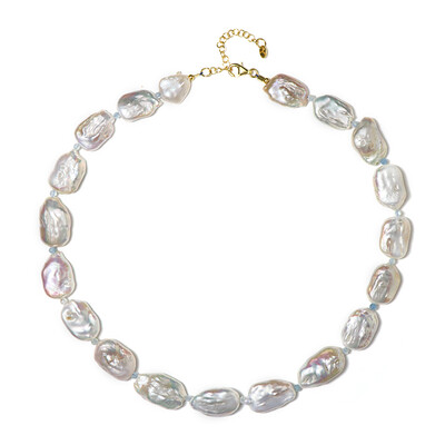 White Freshwater Pearl Silver Necklace