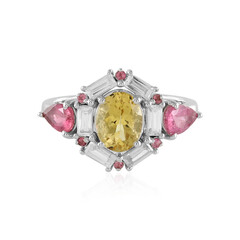 Yellow Beryl Silver Ring