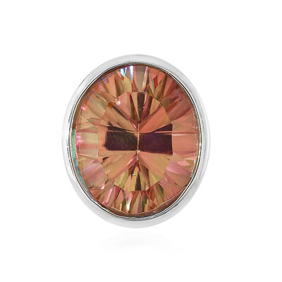 Peach Mystic Topaz Silver Pendant