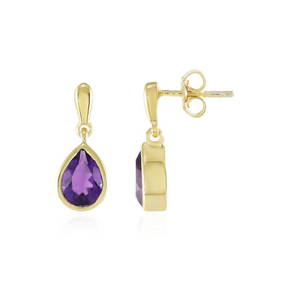 Zambian Amethyst Silver Earrings