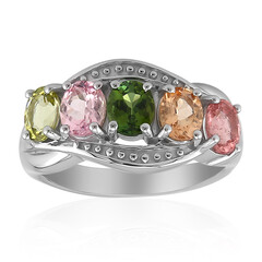 Fancy Tourmaline Silver Ring